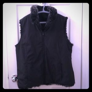 Faux fur reversible vest